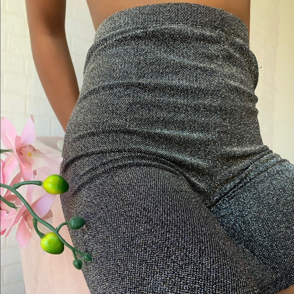 metallic biker shorts